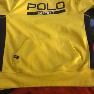 Yellow polo sports hoodie